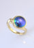 9ct yellow gold ring with blue pearl eyris