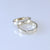 9ct white gold matching wedding bands with small twist