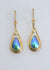 9ct yellow gold drop earrings open with pear shape Eyris blue pearls and diamonds