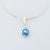 Long koru bail sterling silver with Eyris pearl in sterling silver setting on omega chain