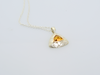 Triangle shaped pendant with Citrine