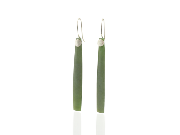 Greenstone Circle Drop Earrings