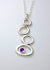 sterling silver free form circles pendant 4 open bubbles 