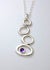 sterling silver free form circles pendant 4 open bubbles