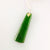Tapered greenstone/ Pounamu pendant with 9ct yellow gold and sterling silver bail and chain