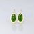 Greenstone pounamu earrings with 9ct yellow gold hook. greenstone drop earrings 9ct gold