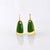 Greenstone pounamy earrings with 9ct yellow gold hook. greenstone drop earrings 9ct gold