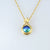 9ct yellow gold pendant with leaf design wrapping around the setting