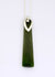Tapered greensdtone/ Pounamu bar with sterling silver koru design on a sterling silver chain