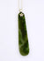 greenstone/ Pounamu pendant flat with small frower ornament and bail on sterling silver chain