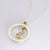 sterling silver and 9ct yellow gold circle pendant looking like bubbles floating up.
