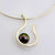 Sterling silver forged curved strip pendant with Cook Island Black pearl