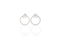 Silver open Leaf and Circle stud earrings 
