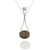 Sterling silver Smokey quarts and aquamarine pendant frontview