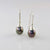 sterling silver drop earrings with black pearls from the cook islands