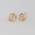 9ct gold koru stud spiral earrings