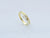 9ct yellow and white gold band ring with diamonds gypsy set into the band.