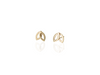 Gold leaf stud earrings