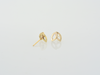 gold leaf stud earrings