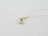 Silver Frond Pendant with Greenstone Cabochon
