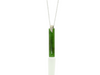 silver fern pendant with greenstone