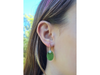 Greenstone Flower Drop Earrings