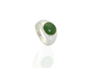 Greenstone silver ring