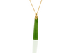 jade gold leaf pendant