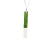 greenstone silver leaf pendant