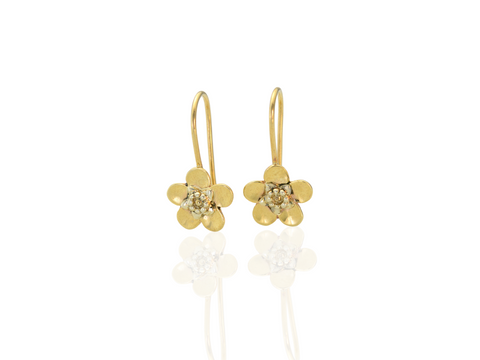 9ct Gold Manuka Drop Earrings