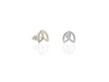 Open leaf stud earrings 