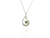 Silver greenstone frond pendant