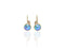 Blue Pearl Drop earrings in gold