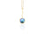 Blue pearl gold wave pendant