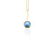 Blue pearl gold wave pendant