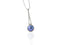 Bleu Pearl Deco pendant in silver