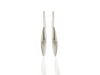 Silver bullet shaped drop earrings