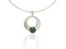 black pearl circle pendant