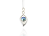 blue pearl eternity twist pendant