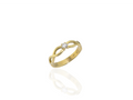 Gold celtic Cork ring with diamond