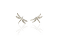 dragonfly stud earrings in silver