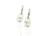 earrings long koru drops on hoops silver