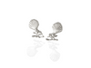 nz fantail bird stud earrings in silver