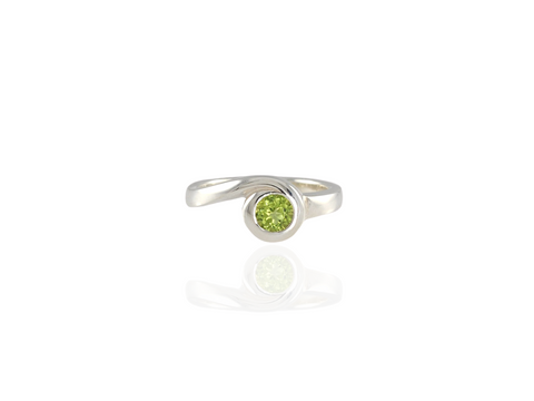 silver Florence ring with Peridot