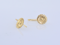 9ct gold daisy drop earrings
