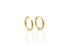 handmade solid hoop earrings in gold