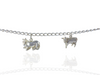 Horse and cow charm silver