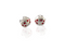 ladybird stud earrings silver with red dots