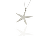 large starfish pendant in silver