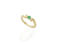 Galway - Emerald and diamond gold ring